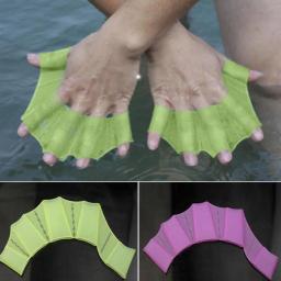 Flippers de mão em silicone para crianças e adultos, Luvas de natação, luvas de mergulho confortáveis e reutilizáveis fáceis de usar, 1 par - Image 1