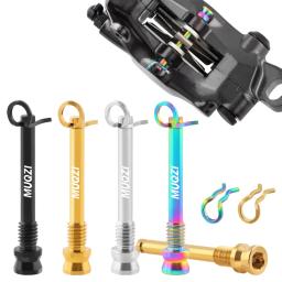 Muqzi 2 peças de parafusos de titânio, pinça de freios a disco de bicicleta, parafusos de montagem leves, parafusos de pastilha de freio a disco de estrada mtb com clipe de fixação - Image 5