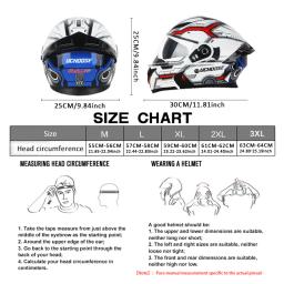 Uchoose DOT Aprovado Capacetes Crash Moto Equipamento de Proteção Homens Mulheres Flip Up Capacete Motocicleta Viseira Soleira Dupla - Image 3