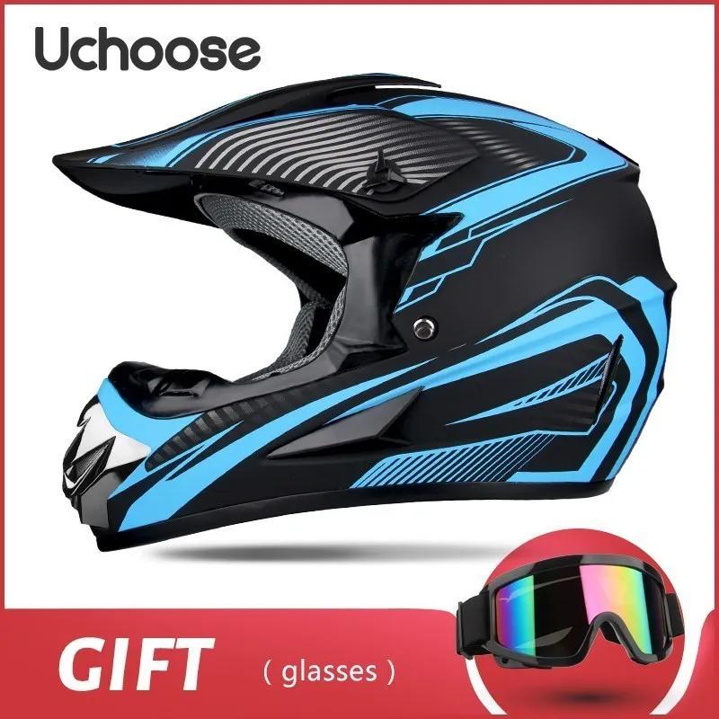Capacete de proteção facial completo para adultos e crianças, motocross, motocicleta, moto, bicicleta, corrida, esportes, off-road, patinete, quadriciclo, adulto, mulheres, presente grátis - Image 1