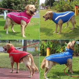 Jaqueta acolchoada para cães grandes, roupa impermeável para cães grandes, casaco de segurança, design reflexivo, roupa para animais, quente para o inverno - Image 4