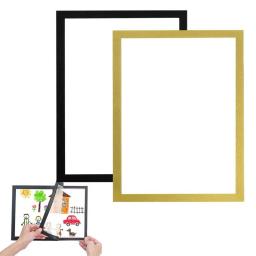 Moldura de arte magnética para crianças, moldura de pintura diamante, moldura de abertura frontal, exibição de imagens, pôster, foto, desenho, 2PCs - Image 1