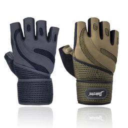 Luvas Halterofilistas Respiráveis para Exercício Fitness, Treino com Haltere, Esportes de Treinamento, Crossfit, Musculação, Ginásio, 1 Par - Image 3