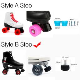 Quad Roller Skates Substituição, Front Toe Stop, Freio Universal, PU Ajustável, Rolo de patinação ao ar livre, Preto, 1 Pc - Image 2