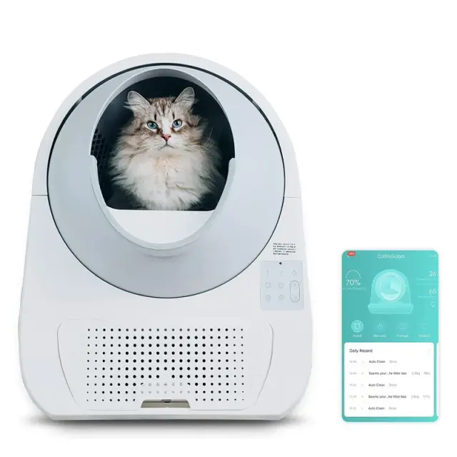 Caixa de Areia Inteligente para Gatos com Auto-Limpeza e Controle por App, 13L