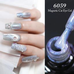 Arte Clavo-Aurora Magnetic Gel Esmalte, Olho de Gato, Colorido, Brilhante, Semi Permanente, Gel para Nails Art, Verniz, 10ml - Image 2
