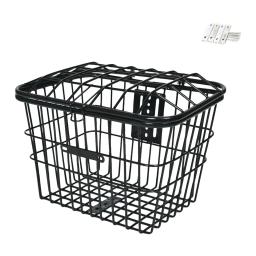Cesta dianteira ou traseira de malha metálica para bicicleta com tampa para bagagem ao ar livre - Image 3