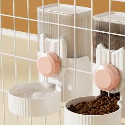 Alimentador automático com tigela suspensa Garrafa de água Recipiente de alimento Dispensador para cachorro, gatos, coelho, pássaros, produto de alimentação animal de estimação - Image 1