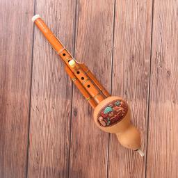 Hulusi-Cabaça Flauta de Madeira, Instrumento Musical Étnico, Tecla C para Iniciante, Marrom, Amante de Música, 40x8 cm - Image 3