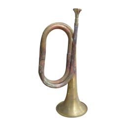 Instrumento musical de corneta de marcha estilo clássico de 12,60 polegadas Scout Bugle soprando - Image 1