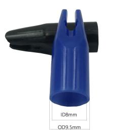 30 pçs tiro com arco flecha nocks eixo od 8mm adequado para seta de madeira fibra de vidro seta de alumínio e flecha de fibra de carbono 6 cores - Image 5