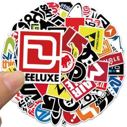 60 pçs dos desenhos animados marca de esqui logotipo adesivos diy graffiti à prova dwaterproof água para bagagem esqui portátil motocicleta decalques do carro - Image 3