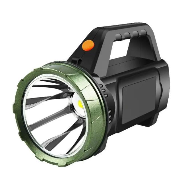 Lanterna LED Recarregável USB Impermeável de Alta Potência com Luz Forte e Tiro de Longa Distância para Uso ao Ar Livre