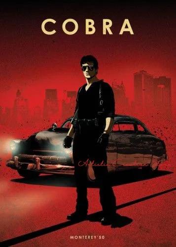 Cobra 1986 Filme Por Steven Morris Impressão clássica Arte Canvas Poster Para Sala De Estar Decoração Casa Wall Picture - Image 1