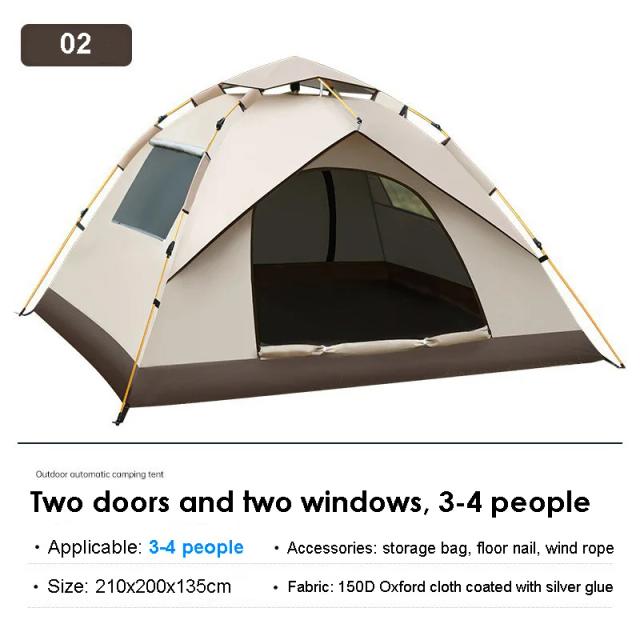Tenda Pop-Up Automática Anti-UV e Impermeável para Acampamento ao Ar Livre - Ideal para 1 a 4 Pessoas