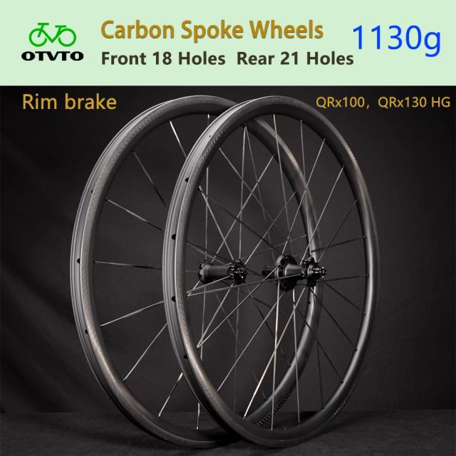 Rodas de Raios de Carbono 700c Aro Freio Catraca 36T Hub F-18H R-21H Leve