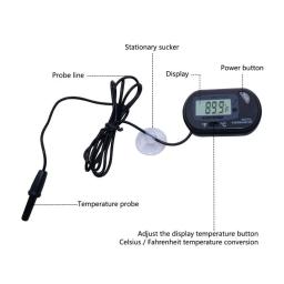 Termômetro eletrônico para aquário, Termômetro digital para réptil, Tartaruga, Pet Box, Controle de medição de temperatura à prova d'água - Image 6