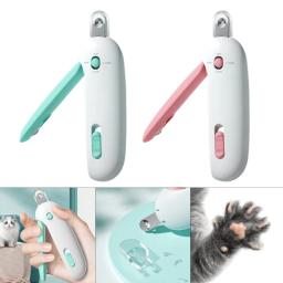Aparador unhas para cães com lixa arranhões, luz LED, suprimentos para cuidados com cães B03E - Image 1