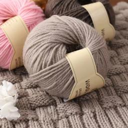 Fio de Lã Merino para DIY, lenço, xale macio, fio de pelúcia, pentado e médio, suéter artesanal, 50g - Image 5