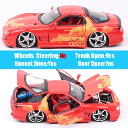 Jada 1:24 1993 o mazda RX-7 fd escalas clássico esportes diecastas & veículos de brinquedo rx7 carro de corrida modelo metal miniatura crianças presente - Image 3