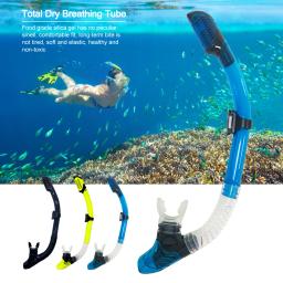 Mergulho Snorkel Tubo De Respiração Subaquática Seco Completo, Mangueira De Silicone, Equipamento De Natação, Dispositivo De Mergulho E Snorkeling - Image 2