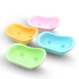 Animais pequenos hamster cama banheira gaiola brinquedos acessórios de plástico relaxar habitat casa almofada de sono comida tigela para cobaias - Image 1