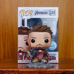 Funko Pop Marvel Os Vingadores Homem de Ferro 580 #   Boneca de figura de vinil que brilha no escuro I AM IRON MAN Edição especial Modelo colecionávelToys - Image 1