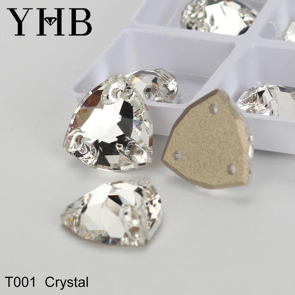 YHB-Sew-on strass para vestuário, costurado em pedras de vidro, cristal AB, qualidade superior, gordura Trilliant, roupas e bolsas - Image 1