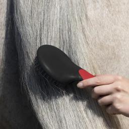 Escova profissional de juba e cauda de cavalo, escova de juba e cauda com alça humanizada, antiderrapante, massagem para animais de estimação, escova de cabelo de cavalo para grosso - Image 4