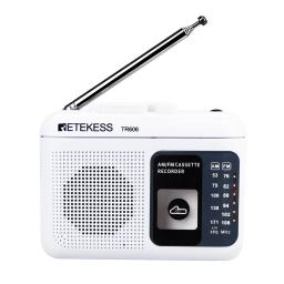 Gravador de voz portátil com microfone externo embutido, rádio de reprodução de cassetes, FM e AM, suporte a gravação - Image 1