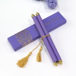 Convites personalizados com caixa de presente, papel pérola roxo, cartões, borla, casamento, festa de aniversário, festa de bebê, 100pcs - Image 2