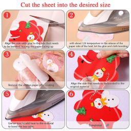 Chzimade-Tecido de colagem dupla face para costura, remendo de engomar, tecido adesivo, entrelinhamento de roupas com ligação térmica, A4, 10PCs - Image 5