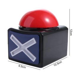 Bateria Powered Jogo Resposta Buzzer com Som e Luz Resposta, campainhas, Concurso Vermelho, o Stress Aliviar Alarme Botão - Image 4