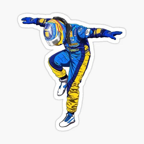 Alonso-adesivos com design guindaste para decoração de casa, adesivos para janela, bagagem, anime background art, garrafas de água fofas, engraçado, 5pcs - Image 1