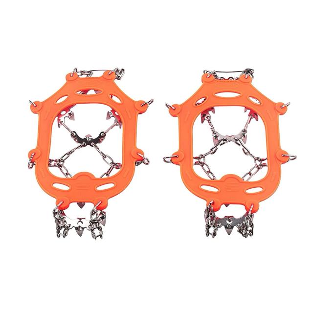 Grips de Gelo e Neve para Sapatos de Escalada com 13 Dentes - Crampons para Caminhadas e Escalada, 1 Par de Cadeirinhas e Garras