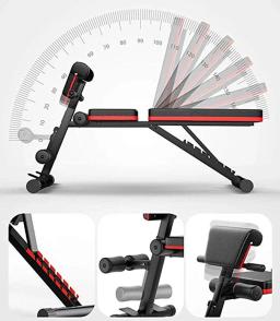 Banco abdominal multifuncional para exercícios de ginástica em casa, peso dobrável e ajustável - Image 5