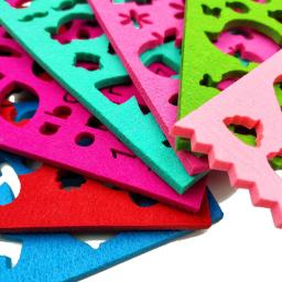 7 pçs colorido multi forma adorável padrão diy modelo de feltro agulha apliques molde felting estêncil artesanato ferramenta para iniciante - Image 4
