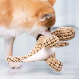 Pelúcia interativo dinossauro mastigar brinquedos para gatos e cães, recheio suprimentos, pequeno animal de estimação - Image 3