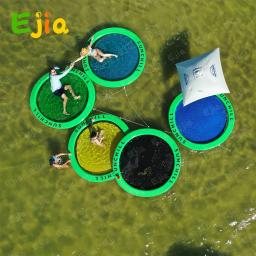 Doca Flutuante Inflável para Parque Aquático, Plataforma Flutuante, Rede para Lagos e Piscinas, Estoque, 8ft, 2.4m - Image 3