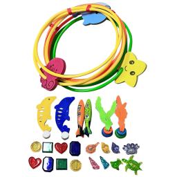 Polvo de natação para crianças Brinquedos de piscina, esportes aquáticos brinquedos aquáticos, conjunto de gemas de mergulho, 1 conjunto subaquático, verão - Image 6