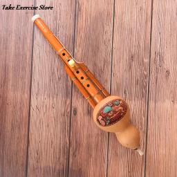 Chinês feito à mão hulusi bambu cabaça cucurbit flauta instrumento musical étnico chave de c para iniciantes amantes da música - Image 5