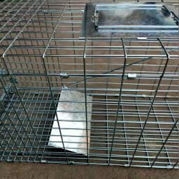 Grande dobrável reutilizável isca snap trap gaiola, captura e resgate, coelho, gato, gaiola, animal trap armazém, 108x40x45cm - Image 5