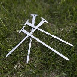Aço inoxidável Outdoor Tent Pregos com Buraco, estacas à terra, Camping Spikes, Toldo Canopy, 12cm, 4Pcs - Image 2