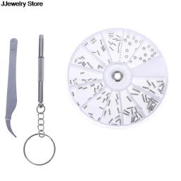 Variedade Parafusos Porcas Pads Set, Óculos Perna Parafuso Kit Box, Relógio Peças Ferramentas De Reparação, 1 Conjunto - Image 4