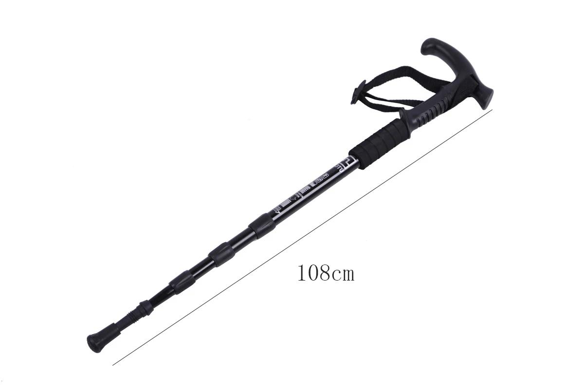 Bastão de trekking anti-choque de 4 seções, bastões de caminhada ultraleves ajustáveis, muleta telescópica para bastões de caminhada nórdicos - Image 1