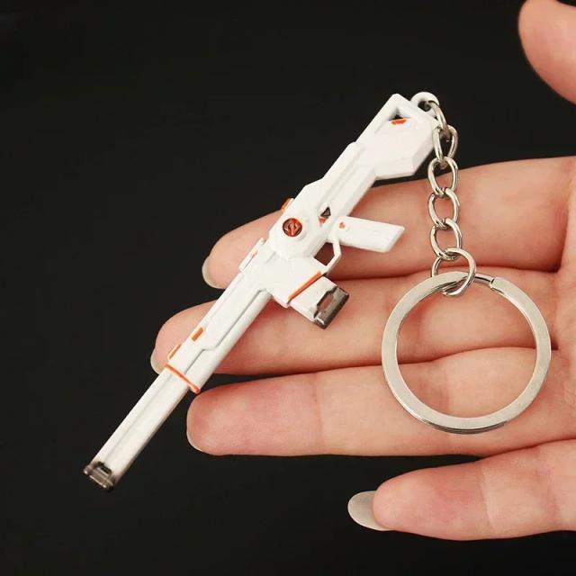 Chaveiro Metralhadora Fantasma Espectro de Valorant, Modelo Reaver em Metal, Brinquedo Perfeito para Crianças - 9cm
