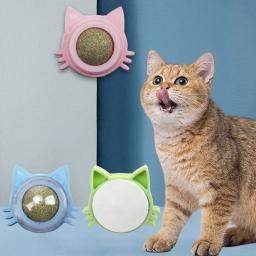 Brinquedos de parede Catnip Ball, Rotatable Cat Sugar Licking Treats, Snack Kitten Toy, 1 Pc - Image 2