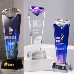 Diamante estilo cristal troféu, Criativo personalizado, High-End, Decoração do lar, anual Meeting Award, Prêmio da competição - Image 5