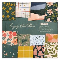 24 folhas desfrutar para fora da porta artesanato almofadas de papel corte dados arte fundo origami scrapbooking cartão fazendo - Image 5