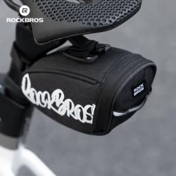 Rockbros bolsa para selim de bicicleta, bolsa traseira de nylon à prova d'água portátil para selim de bicicleta de estrada mtb, bolsa de armazenamento traseira - Image 1